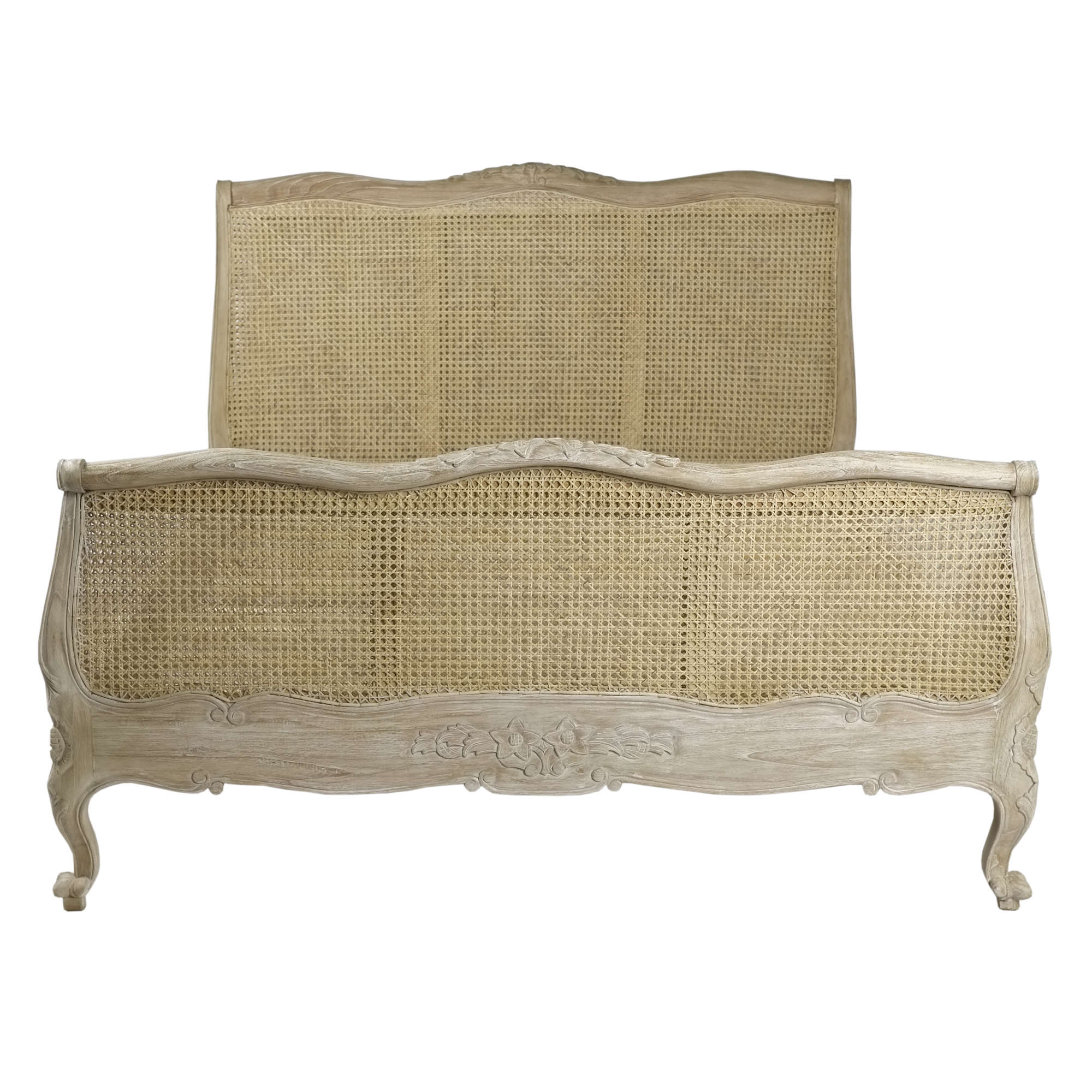 Loire Weathered Rattan Bed