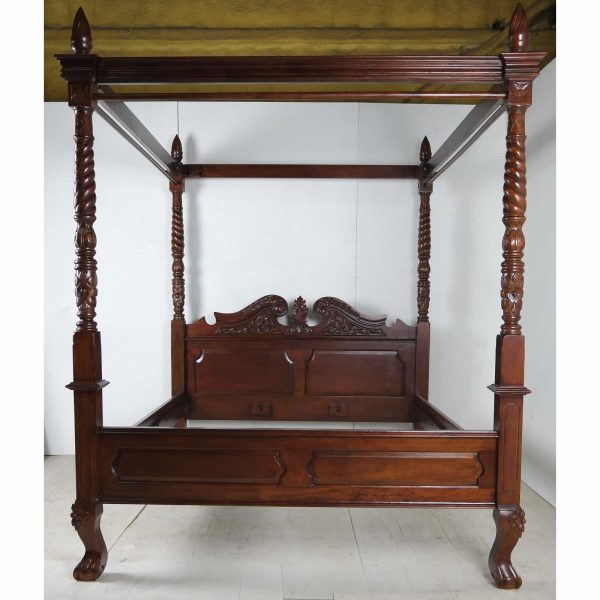 Classic mahogany four poster bed