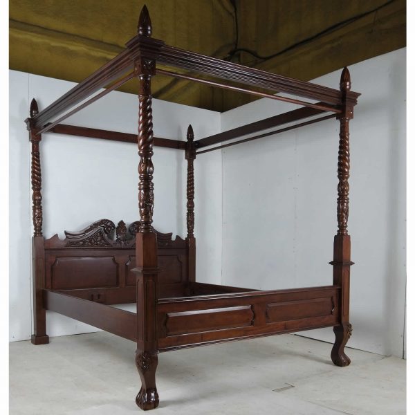 Classic mahogany four poster bed