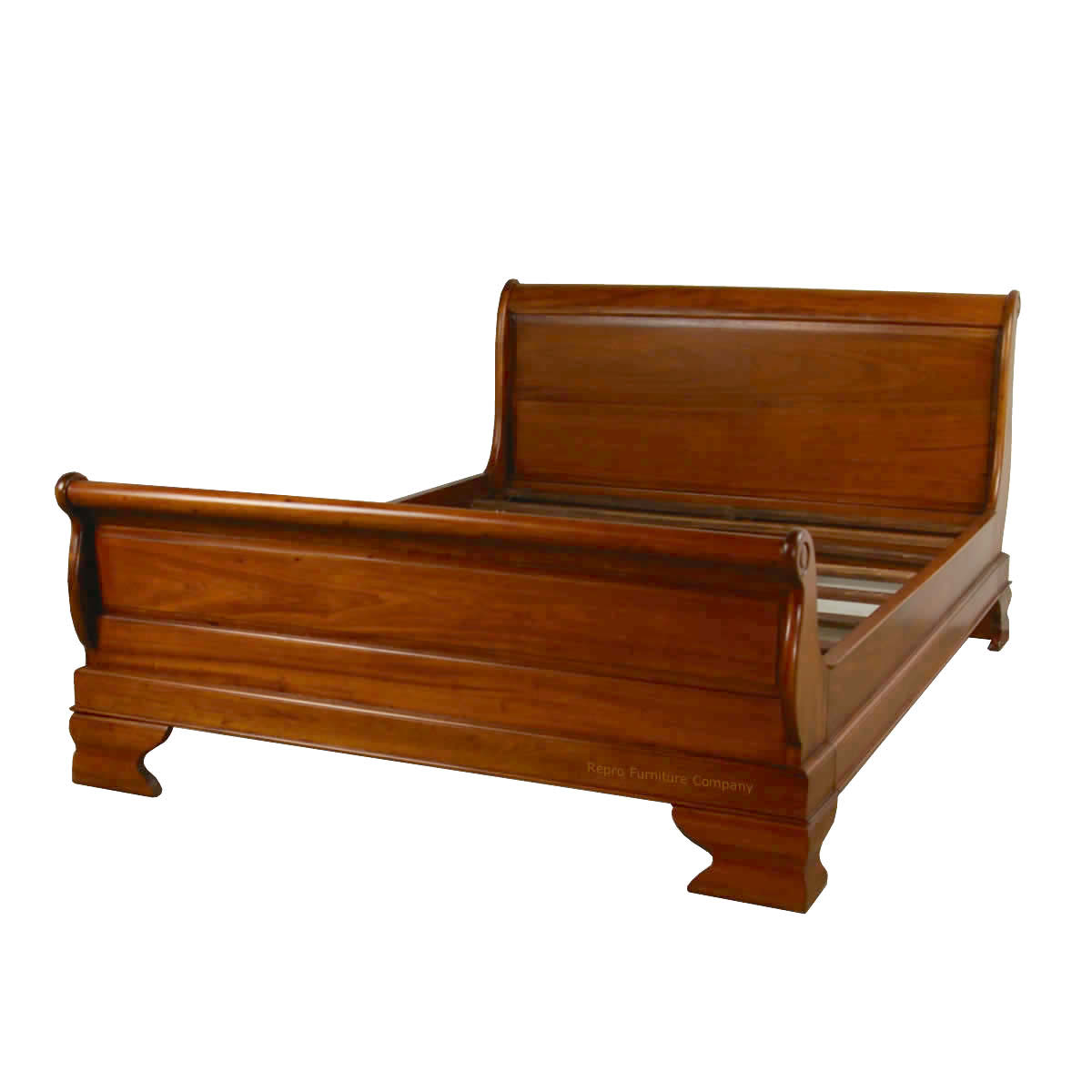 Mahogany Super King Sleigh Bed Repro, Wooden Sleigh Bed Super King Size Uk