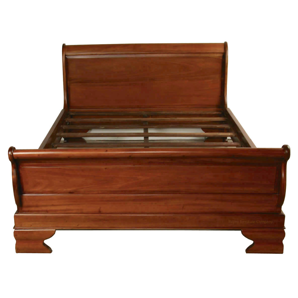 King Size Mahogany Sleigh Bed Repro, King Size Mahogany Sleigh Bed