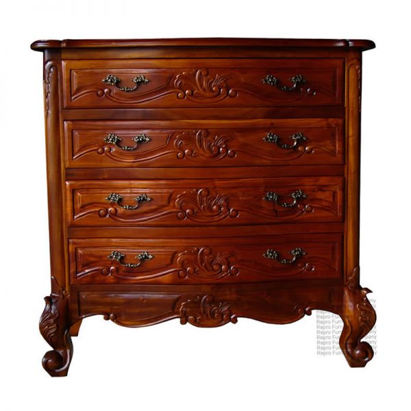 French Mahogany Four Drawer Chest