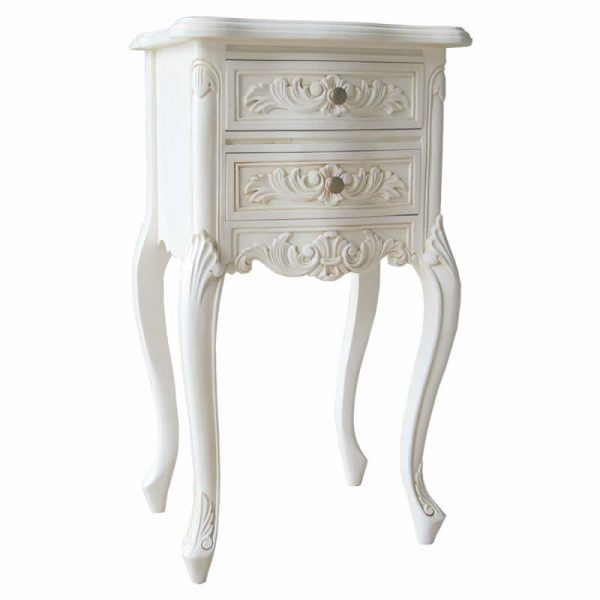 French White Bedside Chest