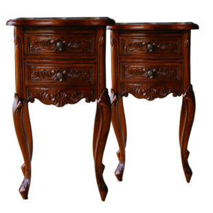 Pair Mahogany French Bedsides