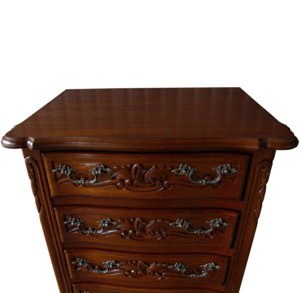 French Mahogany Tall Chest of Drawers - Image 2