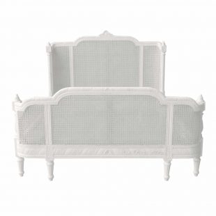 French antique white bergere bed