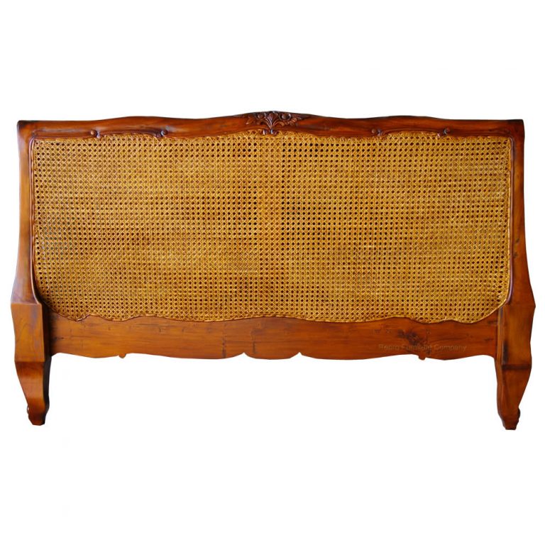 Louis Rattan Mahogany Headboard Repro Furniture Company