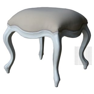 French white dressing table stool
