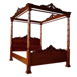 Mahogany Lincoln Four Poster Bed Super King