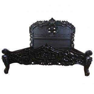 Rococo Noir Black Bed