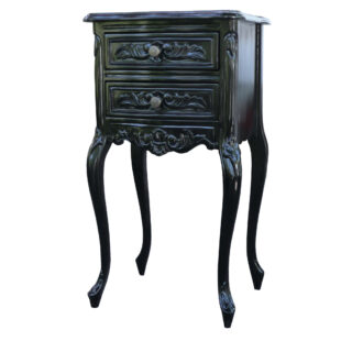 Black French Bedside Chest