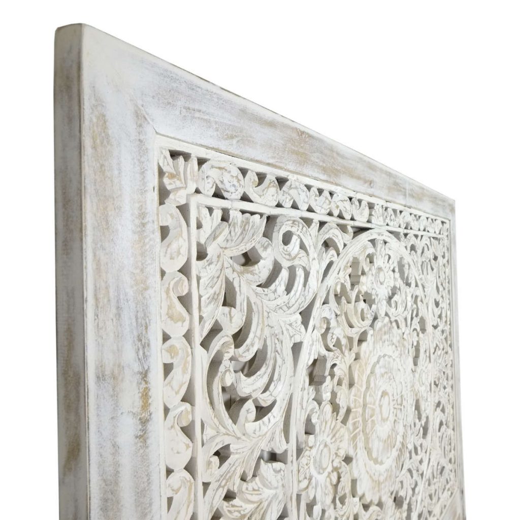 Mandala White Wash Headboard Repro Furniture Company