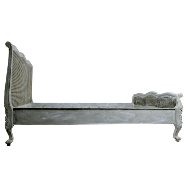 Olive White Wash French Bed