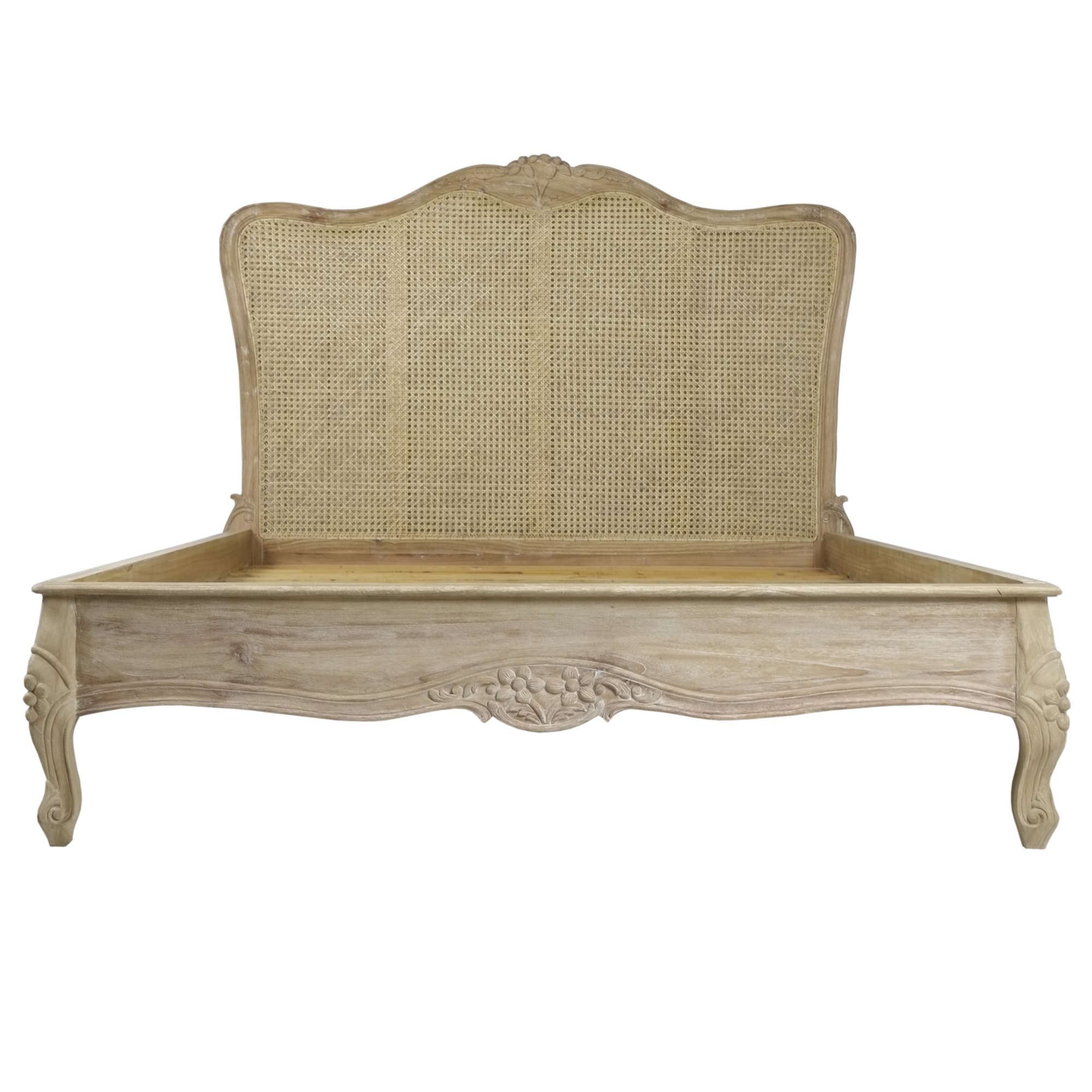 Weathered finish french bed