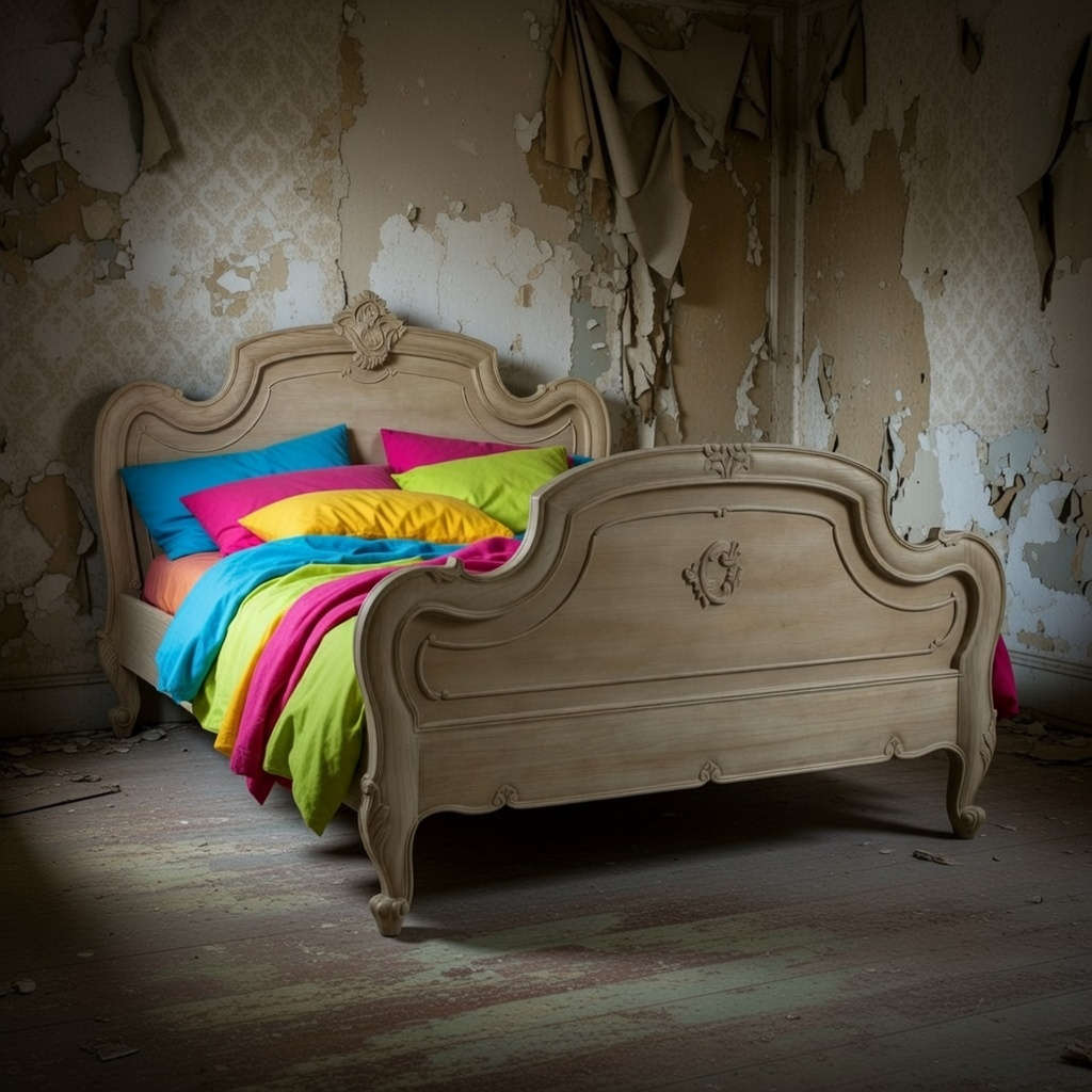 Loire Weathered Mahogany French Bed - Image 5
