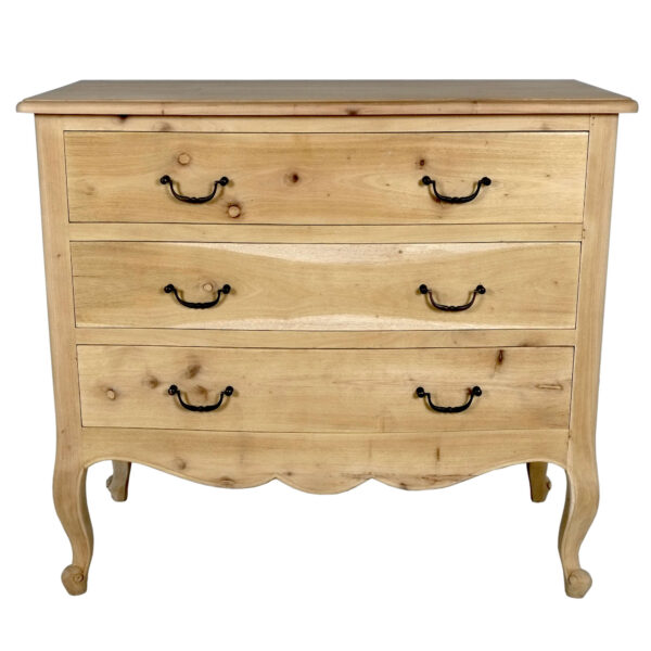 Loire Raw Finish Chest of Drawers